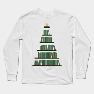 Bookmas tree (christmas) Long Sleeve T-Shirt